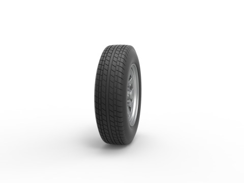 Wheel of New Zealand Ministock car Scale 1 to 25 3Dプリントモデル
