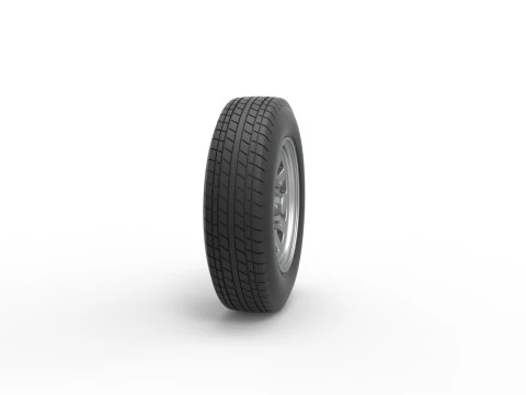 Wheel of New Zealand Ministock car Scale 1 to 25 3D Print Model
