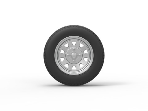 Wheel of New Zealand Ministock car Scale 1 to 25 3Dプリントモデル