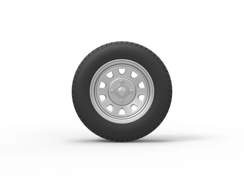 Wheel of New Zealand Ministock car Scale 1 to 25 3D Print Model