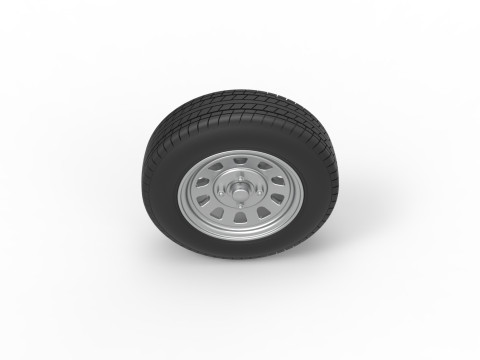Wheel of New Zealand Ministock car Scale 1 to 25 3Dプリントモデル