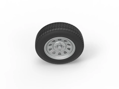 Wheel of New Zealand Ministock car Scale 1 to 25 3D Print Model