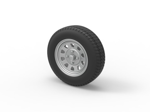 Wheel of New Zealand Ministock car Scale 1 to 25 3Dプリントモデル