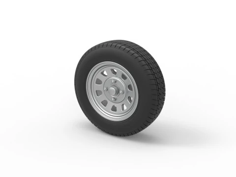 Wheel of New Zealand Ministock car Scale 1 to 25 3D Print Model