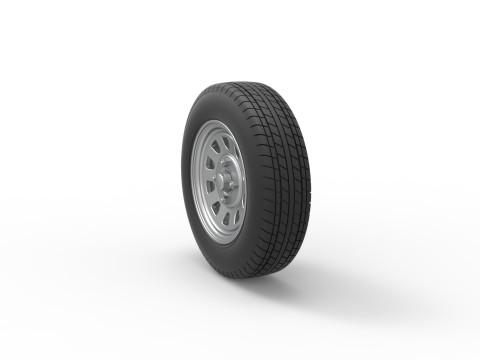 Wheel of New Zealand Ministock car Scale 1 to 25 3Dプリントモデル