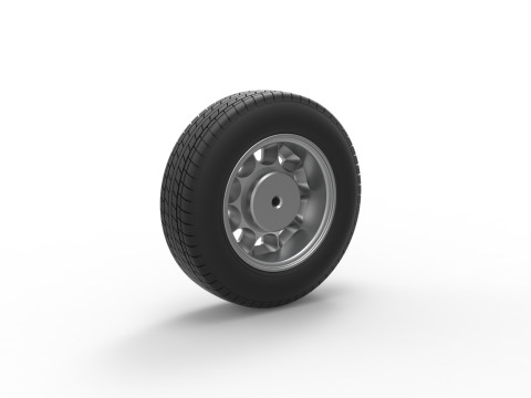 Wheel of New Zealand Ministock car Scale 1 to 25 3Dプリントモデル