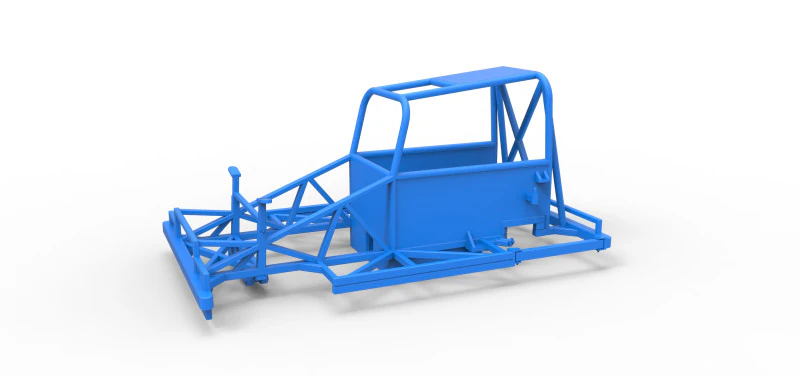 Frame of New Zealand Ministock car Scale 1 to 25 3D Print Model .c4d .max .obj .3ds .fbx .stl .blend 