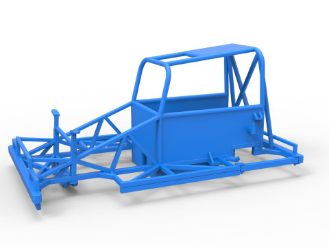 Frame of New Zealand Ministock car Scale 1 to 25 3D Принт Модель