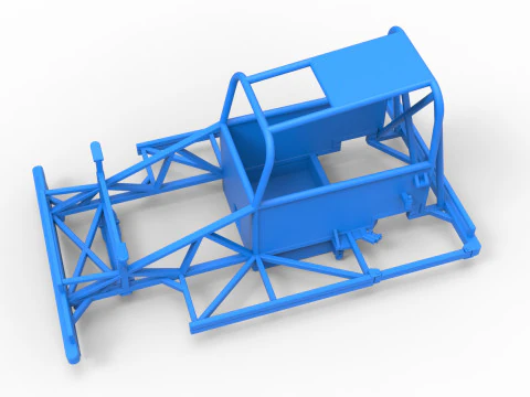 Frame of New Zealand Ministock car Scale 1 to 25 3D Print Model