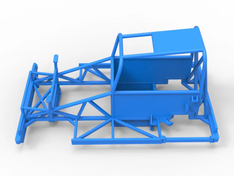 Frame of New Zealand Ministock car Scale 1 to 25 3D Print Model