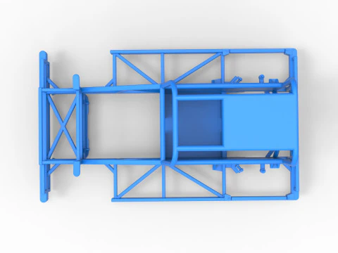 Frame of New Zealand Ministock car Scale 1 to 25 3D Print Model