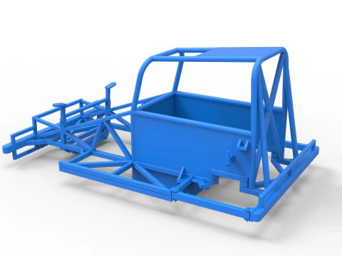 Frame of New Zealand Ministock car Scale 1 to 25 3D Print Model