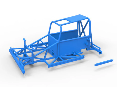 Frame of New Zealand Ministock car Scale 1 to 25 3D Print Model