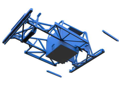 Frame of New Zealand Ministock car Scale 1 to 25 3D Print Model