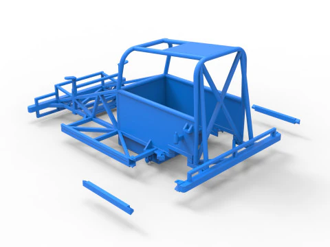 Frame of New Zealand Ministock car Scale 1 to 25 3D Print Model