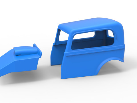 Shell of New Zealand Ministock car Scale 1 to 25 Model Cetak 3D