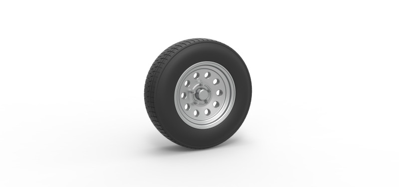 Car wheel 11 Scale 1 to 25 3D Принт Модель .c4d .max .obj .3ds .fbx .stl .blend 