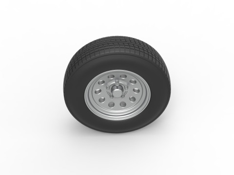 Car wheel 11 Scale 1 to 25 3D Принт Модель