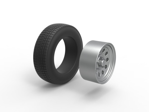 Car wheel 11 Scale 1 to 25 3D Принт Модель