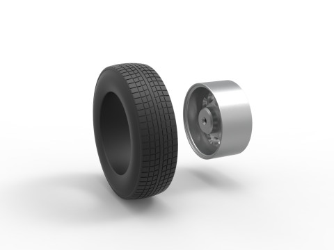 Car wheel 11 Scale 1 to 25 3D Принт Модель