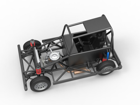New Zealand Ministock car Base Scale 1 to 25 Modèles 3D en vedette