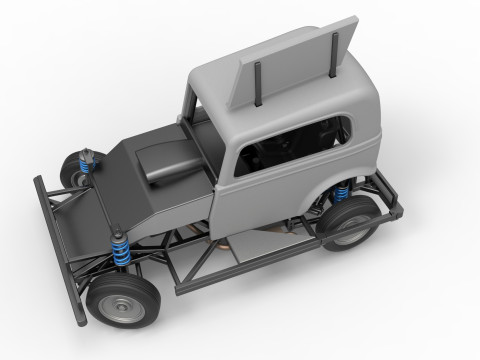 New Zealand Ministock car while turning Scale 1 to 25 Model Cetak 3D