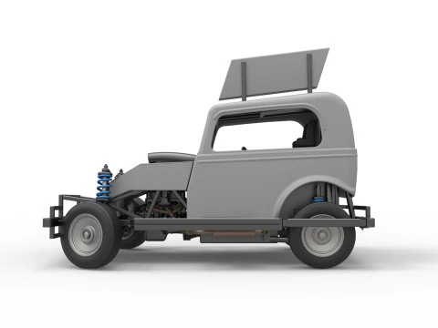 New Zealand Ministock car while turning Scale 1 to 25 3D Print Model