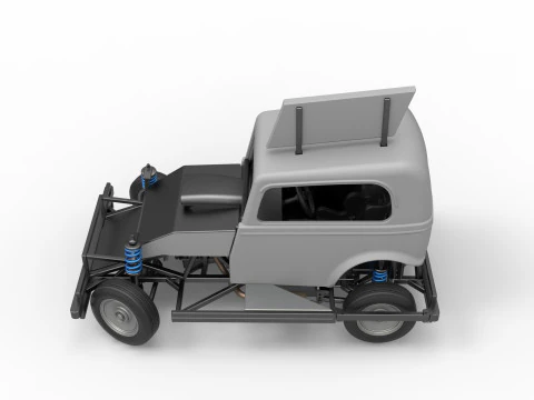 New Zealand Ministock car while turning Scale 1 to 25 3D Print Model