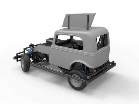 New Zealand Ministock car while turning Scale 1 to 25 Model Cetak 3D