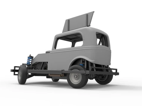New Zealand Ministock car while turning Scale 1 to 25 3D Print Model
