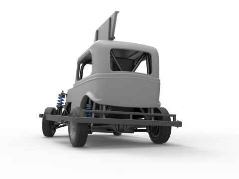 New Zealand Ministock car while turning Scale 1 to 25 Model Cetak 3D
