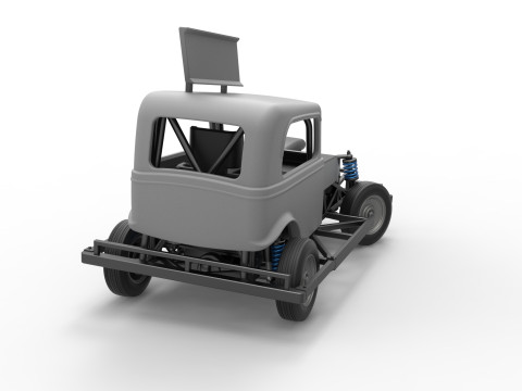 New Zealand Ministock car while turning Scale 1 to 25 Model Cetak 3D