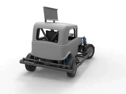 New Zealand Ministock car while turning Scale 1 to 25 3D Print Model