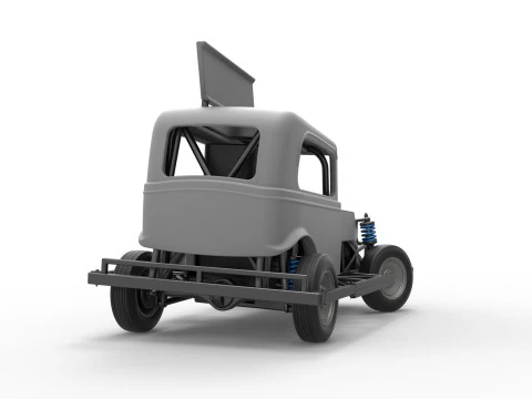 New Zealand Ministock car while turning Scale 1 to 25 3D Print Model