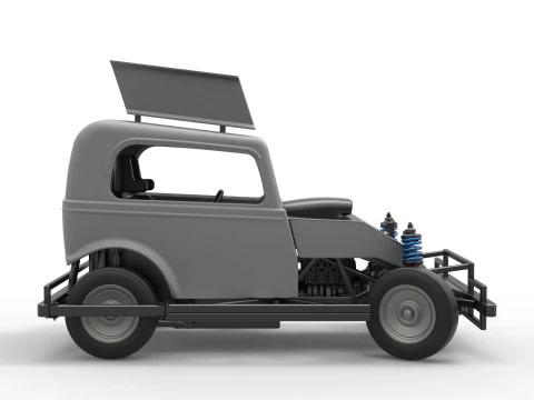 New Zealand Ministock car while turning Scale 1 to 25 3D Print Model
