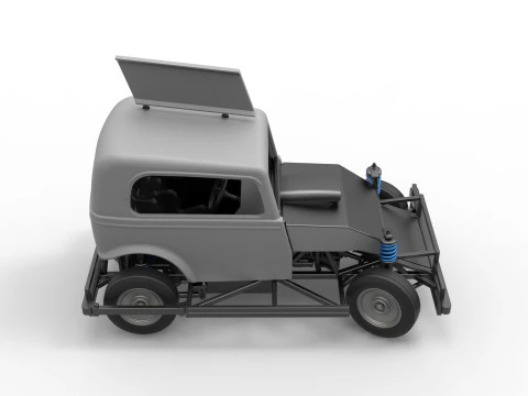 New Zealand Ministock car while turning Scale 1 to 25 3D Print Model
