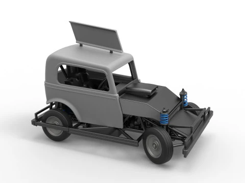 New Zealand Ministock car while turning Scale 1 to 25 3D Print Model