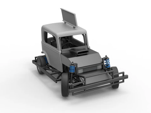 New Zealand Ministock car while turning Scale 1 to 25 3D Print Model