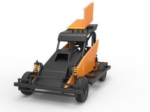 New Zealand Ministock car Version 2 Scale 1 to 25 3D 프린트 모델