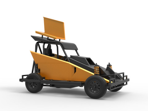 New Zealand Ministock car Version 2 Scale 1 to 25 3D 프린트 모델