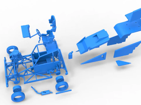 New Zealand Ministock car Version 2 Scale 1 to 25 3D Print Model