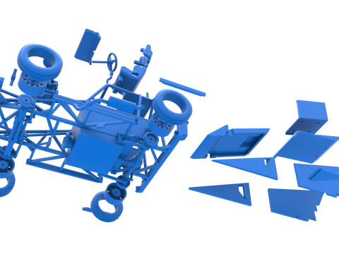 New Zealand Ministock car Version 2 Scale 1 to 25 3D 프린트 모델