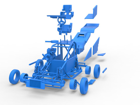 New Zealand Ministock car Version 2 Scale 1 to 25 3D 프린트 모델