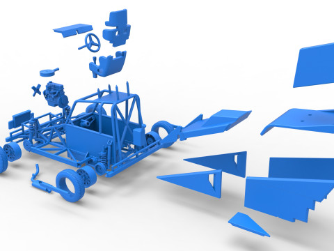 New Zealand Ministock car Version 2 Scale 1 to 25 3D 프린트 모델