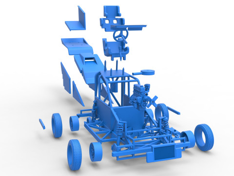 New Zealand Ministock car Version 2 Scale 1 to 25 3D 프린트 모델