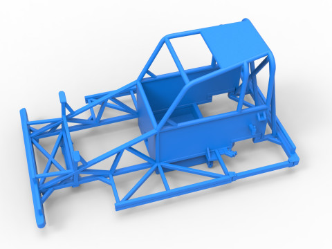 Frame of New Zealand Ministock car Version 2 Scale 1 to 25 3D Druckmodell