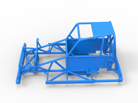Frame of New Zealand Ministock car Version 2 Scale 1 to 25 3D Druckmodell