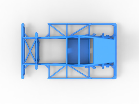 Frame of New Zealand Ministock car Version 2 Scale 1 to 25 3D Druckmodell