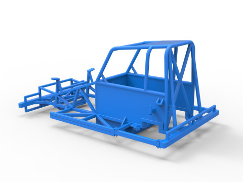 Frame of New Zealand Ministock car Version 2 Scale 1 to 25 3D Druckmodell