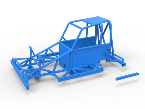 Frame of New Zealand Ministock car Version 2 Scale 1 to 25 3D Print Model